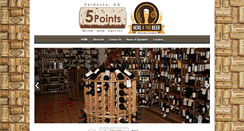 Desktop Screenshot of 5pointswineandspirits.com